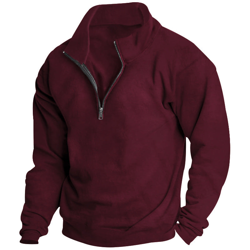 Men's casual hoodie with half zipper and soft lining Chic and style