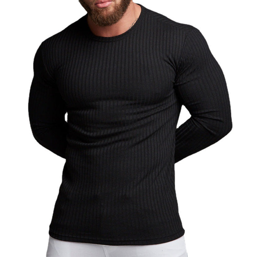 Men Long Sleeve T-Shirt with a fine ribbed structure Lune London