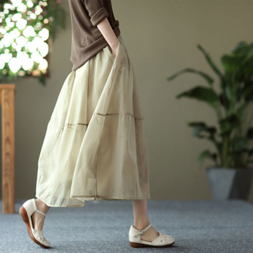 Jupe maxi femme en matériau léger et fluide Chic & Stil