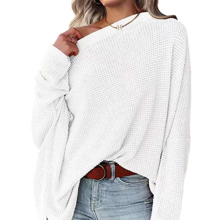 Cozy waffle sweater for women with a loose fit Lune London
