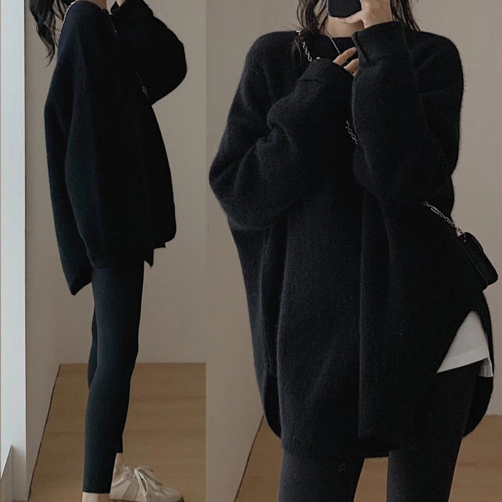 Oversized sweater for women with a casual style and a soft mohair feel Lune London