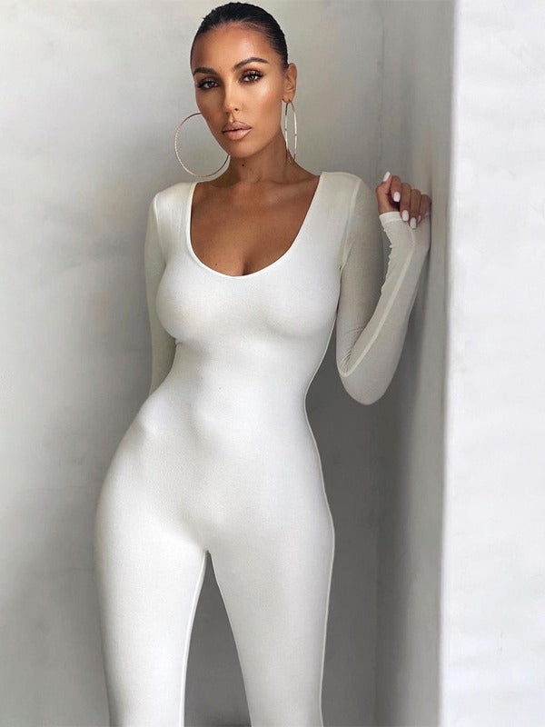 Women Elegant Long Sleeve Bodysuit Lune London