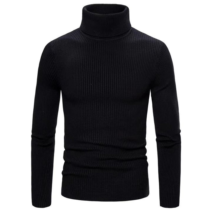 Trendy turtleneck sweater for men in fine ribbed texture Lune London