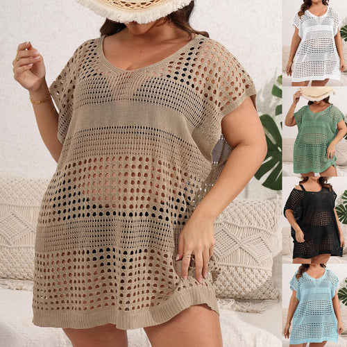 Ladies open structured crochet beach tunic Amarae