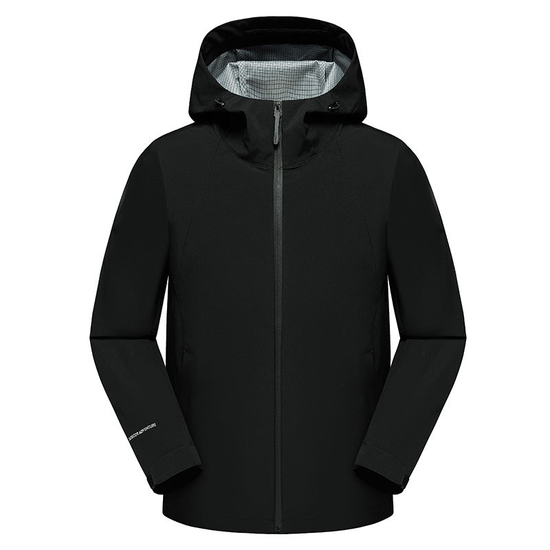 Men's three-layer softshell hooded jacket with seam-sealed weather protection membrane and ergonomic cut Amarae