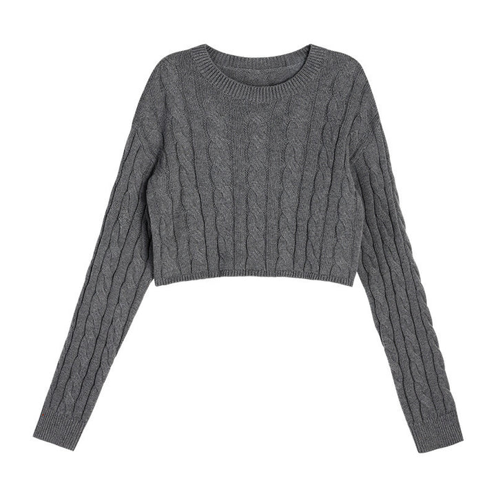 Thick knitted pullover for women with textured pattern and casual fit Lune London