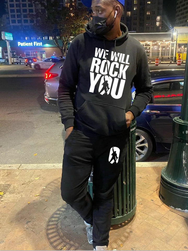 Men's Hoodie and Jogging Pants Set with Powerful Statement Lune London