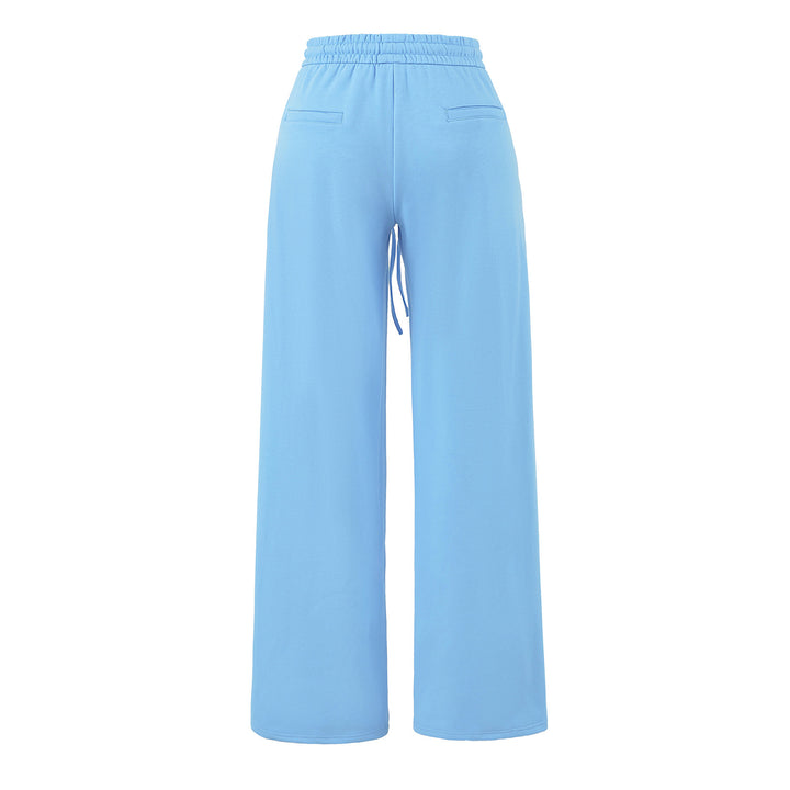 Women's Wide Lounge Pants with High Elastic Waistband and Drawstring Amarae