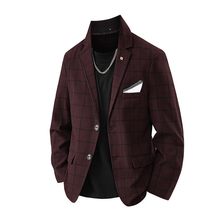 Elegant men's blazer with a checked design and a fine inner lining Lune London