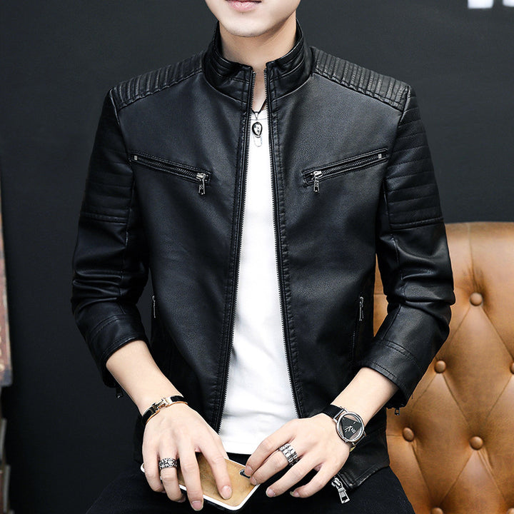 Fashionable biker jacket for men with Amarae linings
