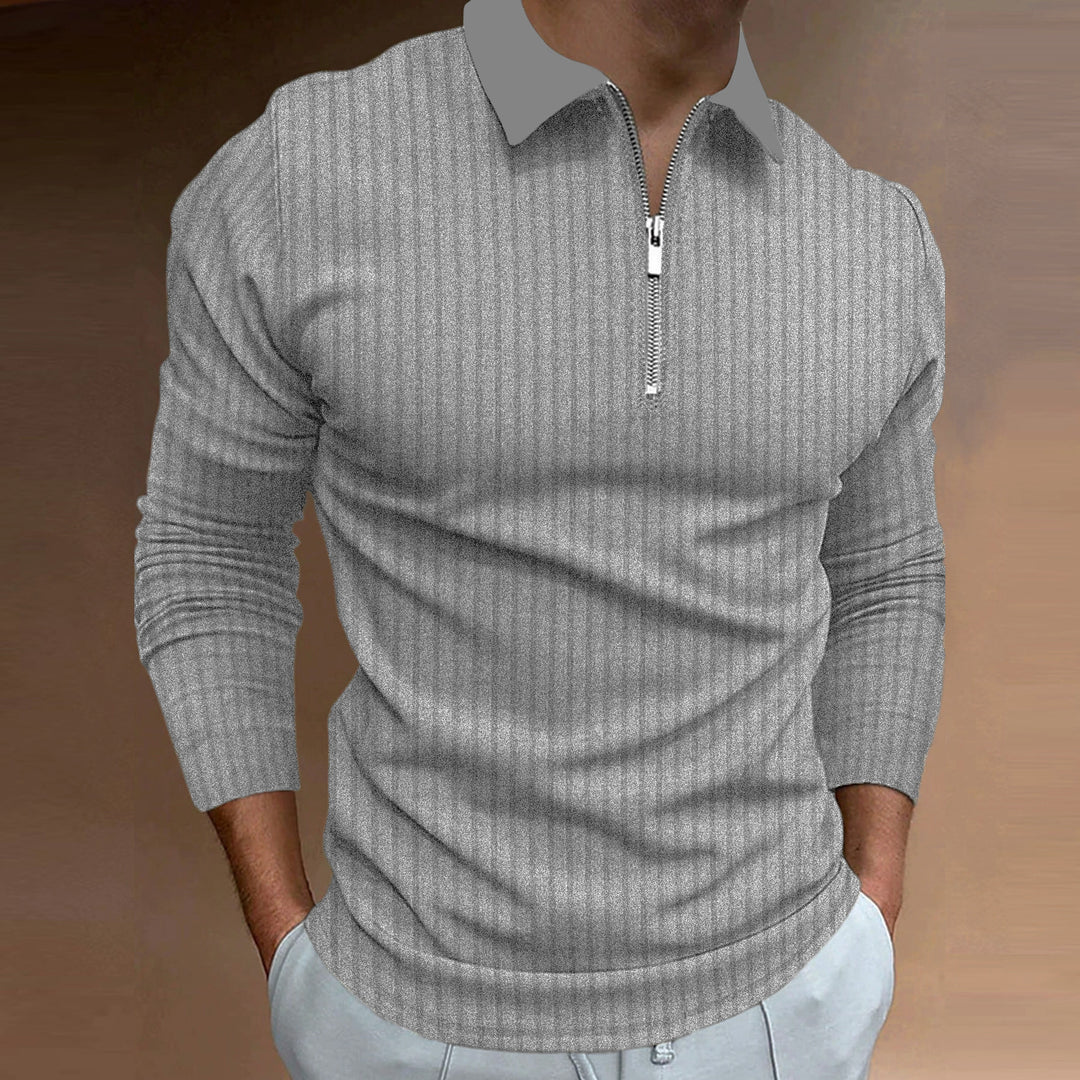 Men's polo shirt with elegant zip closure and structured design Lune London