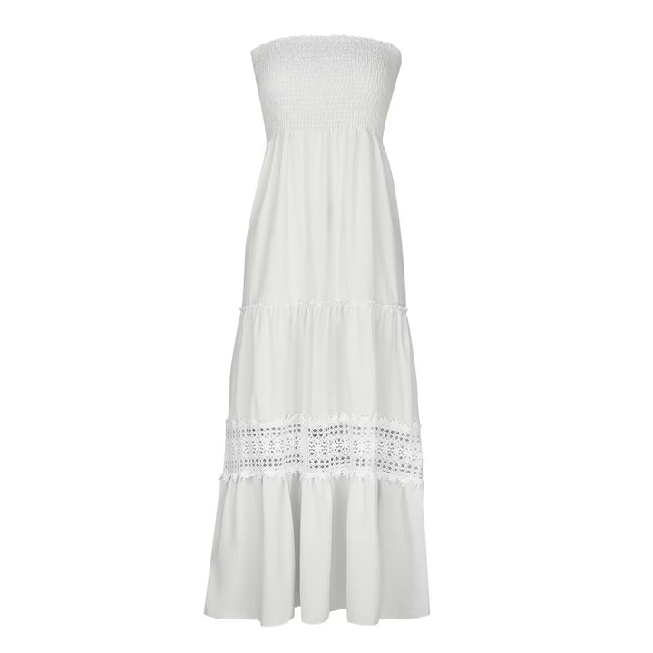 Lune London strapless bohemian maxi dress
