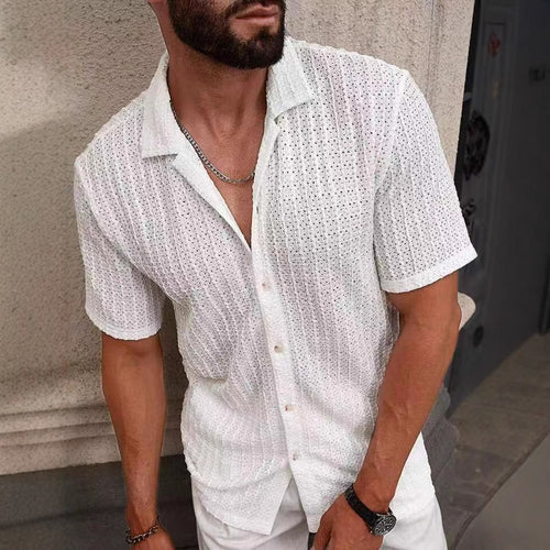 Casual short-sleeve shirt structured for men Amarae
