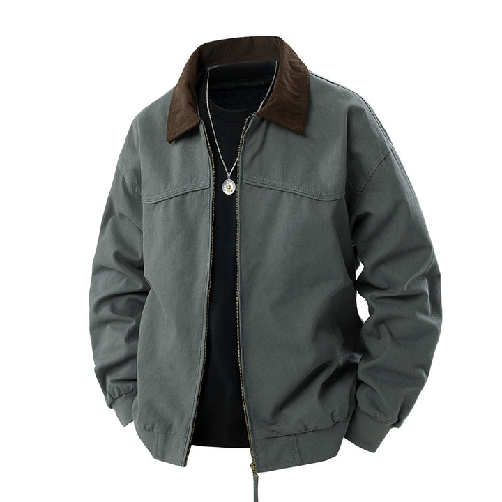 Lightweight utility jacket for men with high collar and practical pockets Lune London