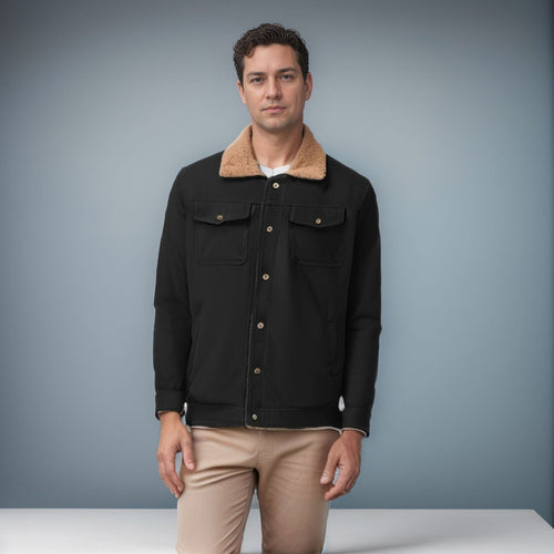 Jacket for men with reversible function and fleece lining Amarae