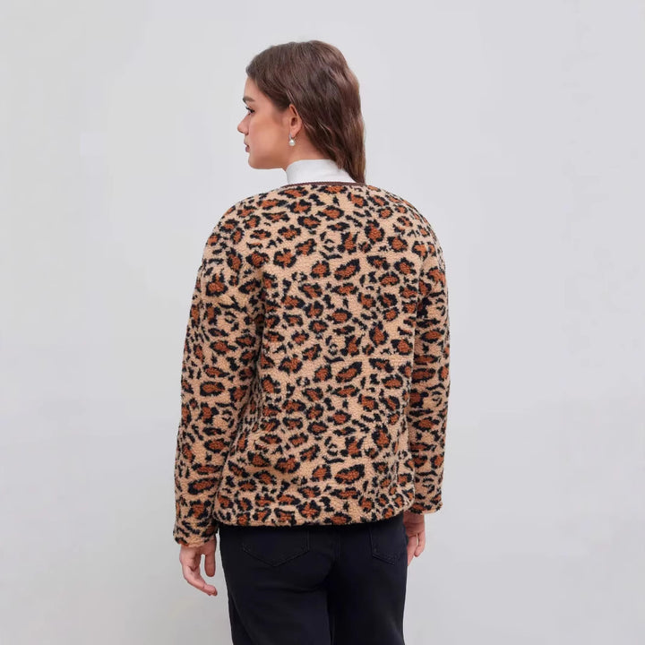 Veste à motif léopard isolée thermique pour femme Chic & Stil