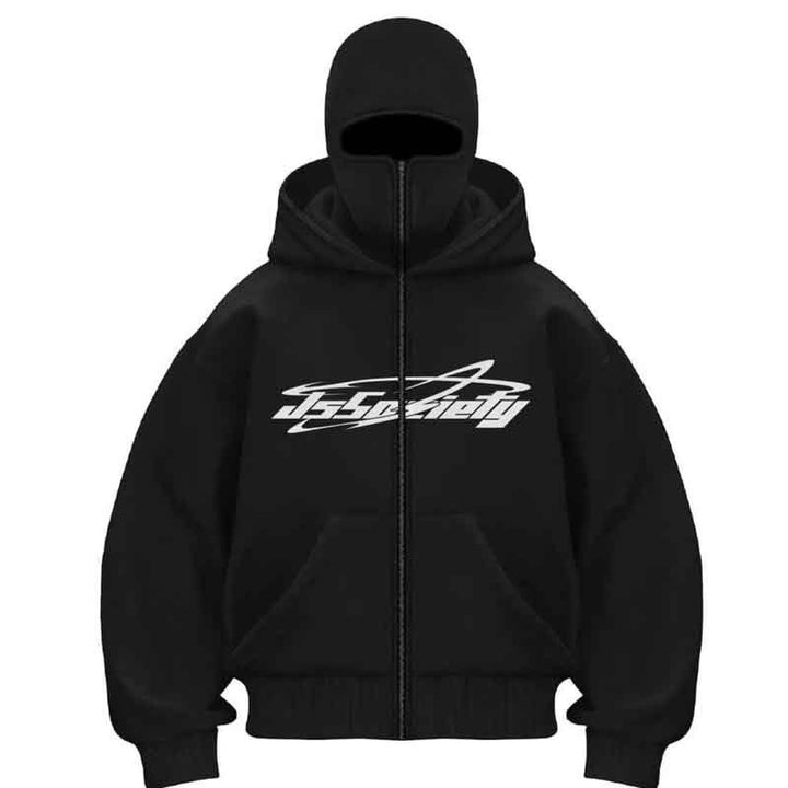 Hooded jacket for women with high collar and stylish zipper Lune London