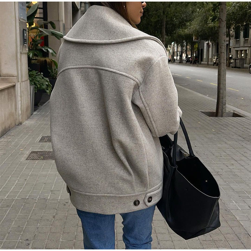 Lune London oversized wool coat for women