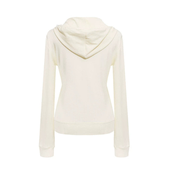 Ladies Thermo Waffle Knit Hooded Pullover with Henley Button Placket and Kangaroo Pocket Amarae