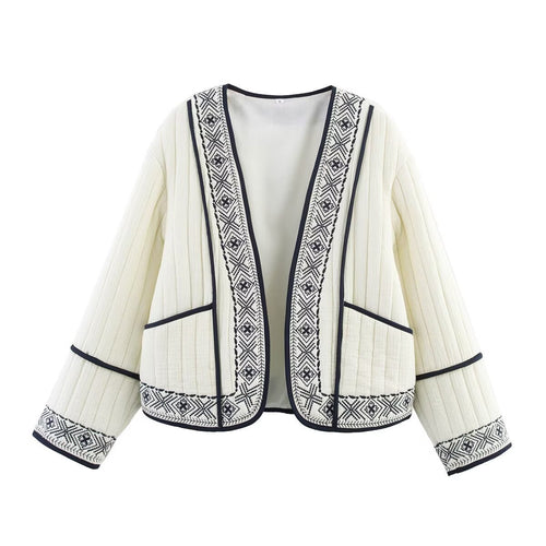Quilted and embroidered leisure jacket for ladies Amarae