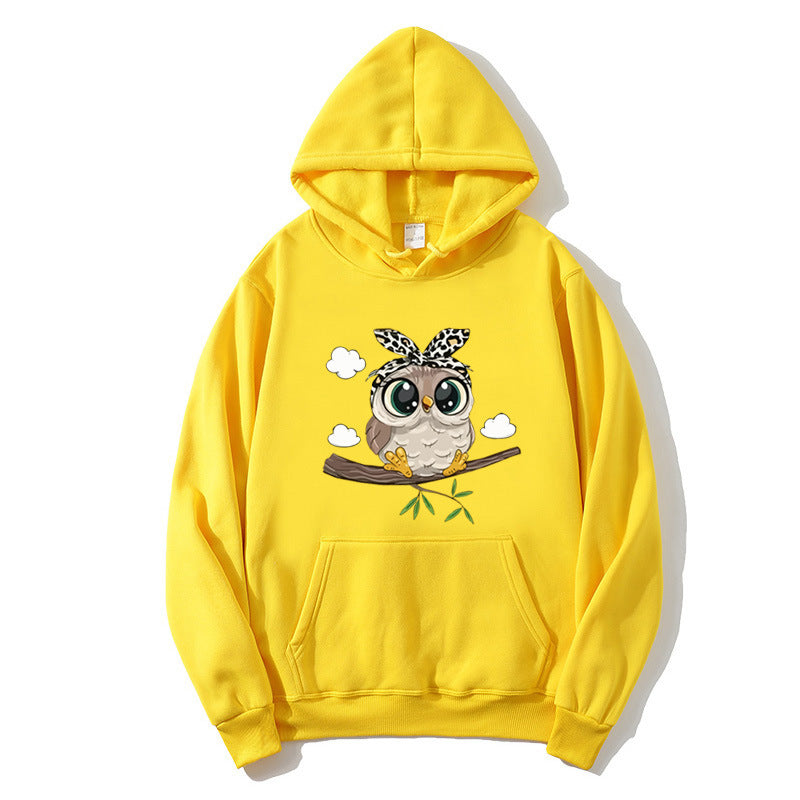 Women's hoodie with charming owl motif Chic & Stil