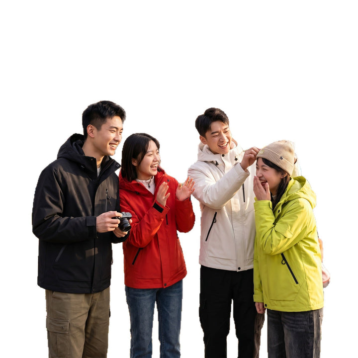 Men's lightweight breathable two-layer rain softshell jacket with adjustable hood and chest pocket Amarae
