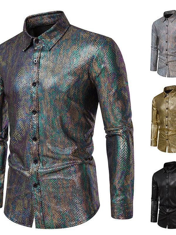 Elegant shirt for men in shiny material with a modern cut Chic and Style