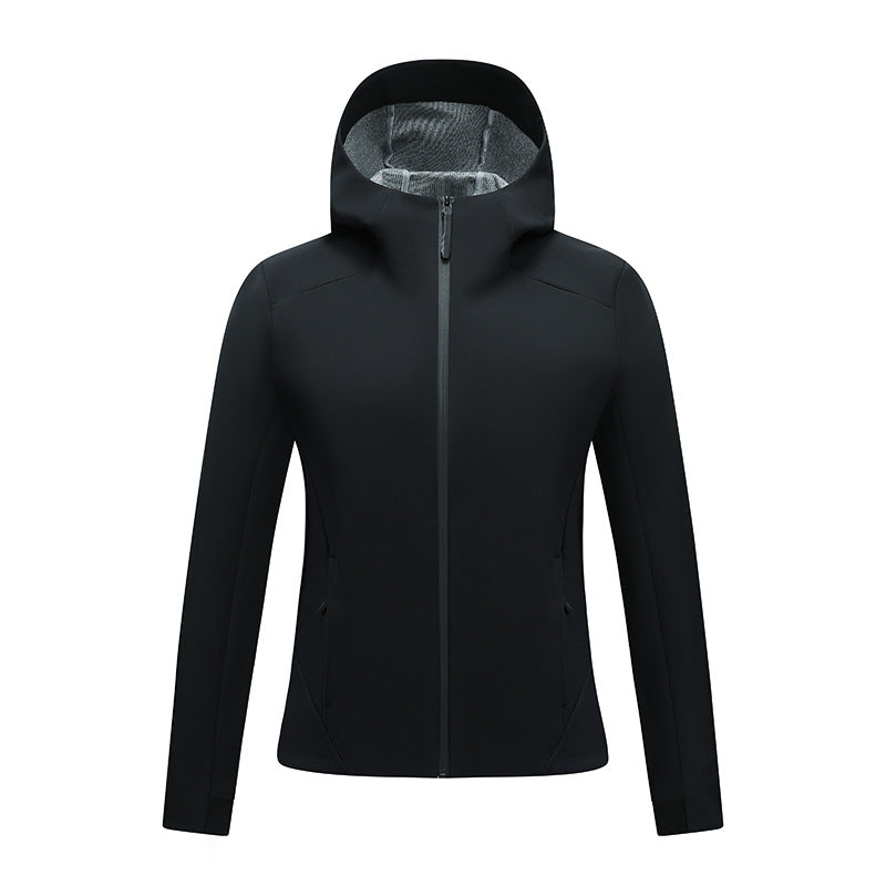 Women's Tailored Softshell Jacket with Hood and Fleece Lining Amarae