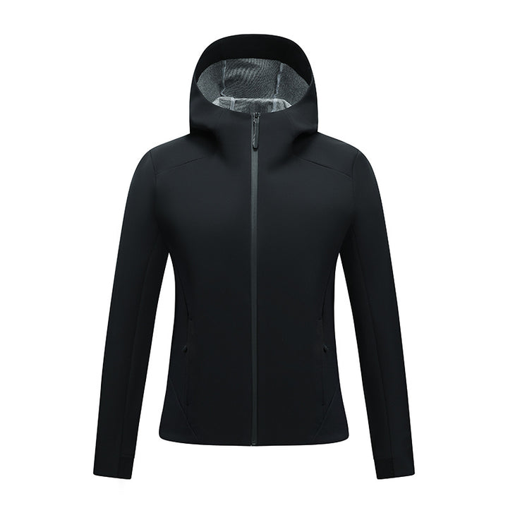 Women's Tailored Softshell Jacket with Hood and Fleece Lining Amarae