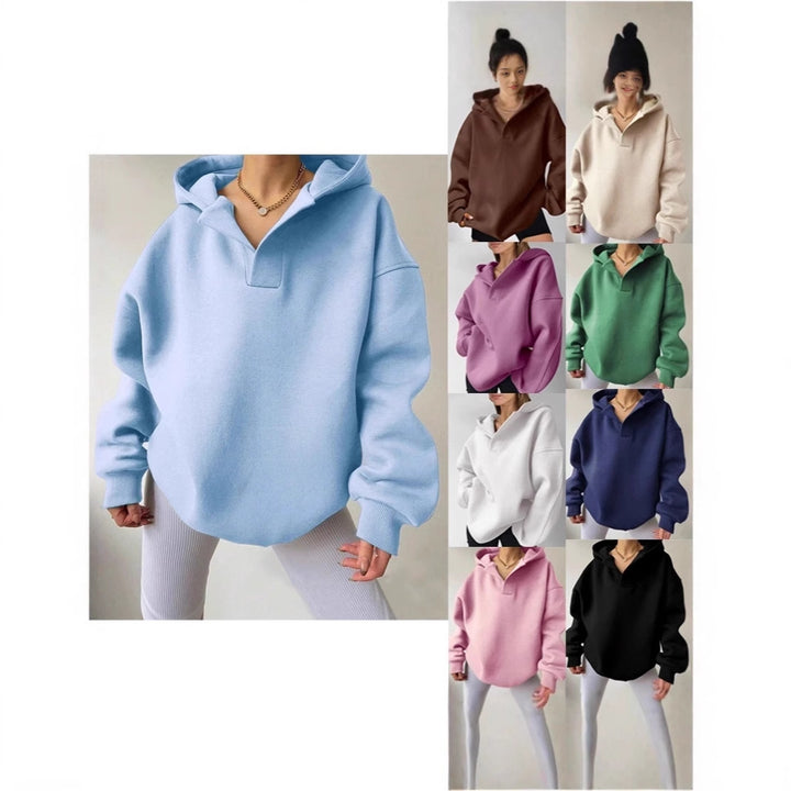 Women's Oversized Hoodie in Soft Fleece Material Amarae