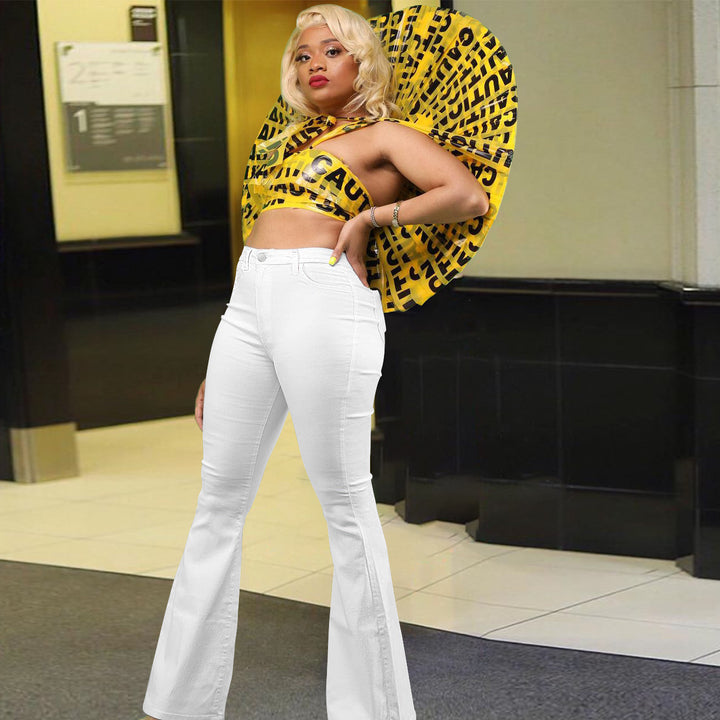 Women's High-Waist Flared Jeans with a high waist cut and slightly flared leg Amarae