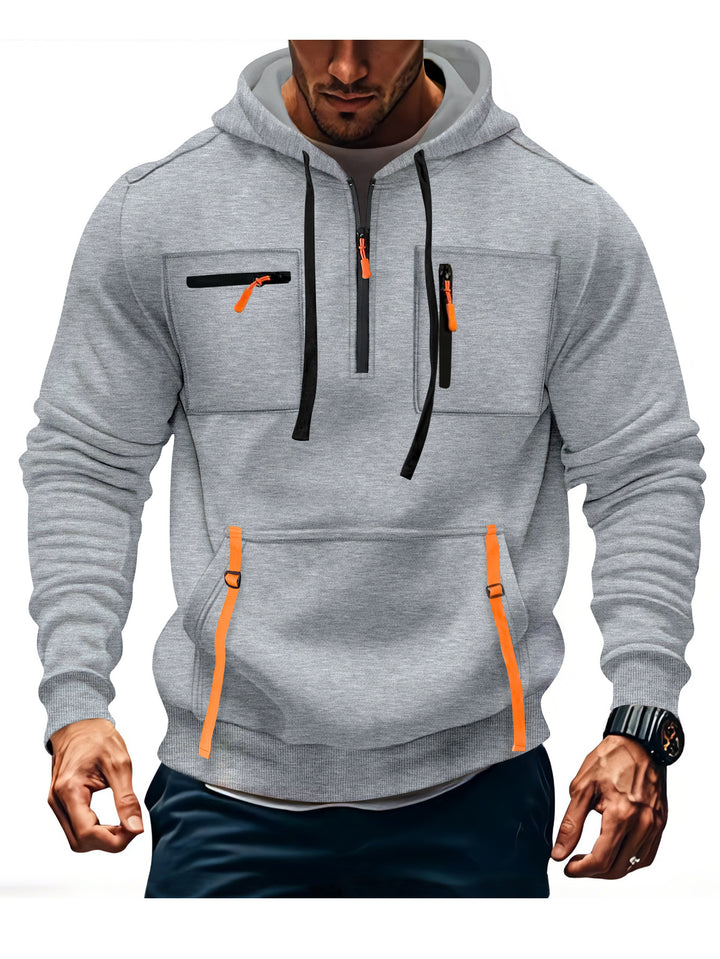 Men's stylish hooded sweatshirt with functional zip pockets Amarae
