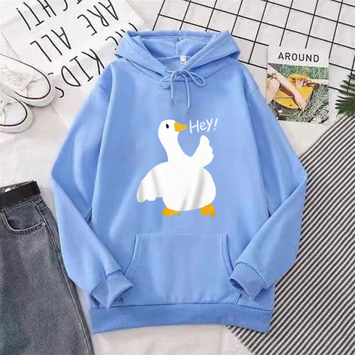 Women's hoodie with playful duck motif Chic & Stil