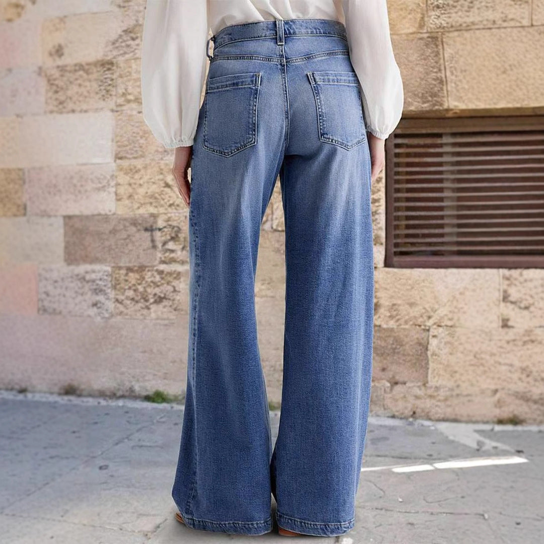 High-waisted jeans for women, wide cut Lune London