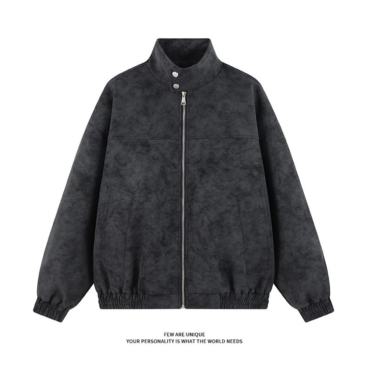 Oversized casual jacket for men with high collar and elastic waist Lune London
