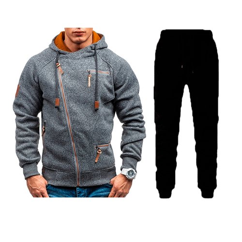 Men's sweatshirt and jogger pants set with stylish contrast details and practical pockets Amarae