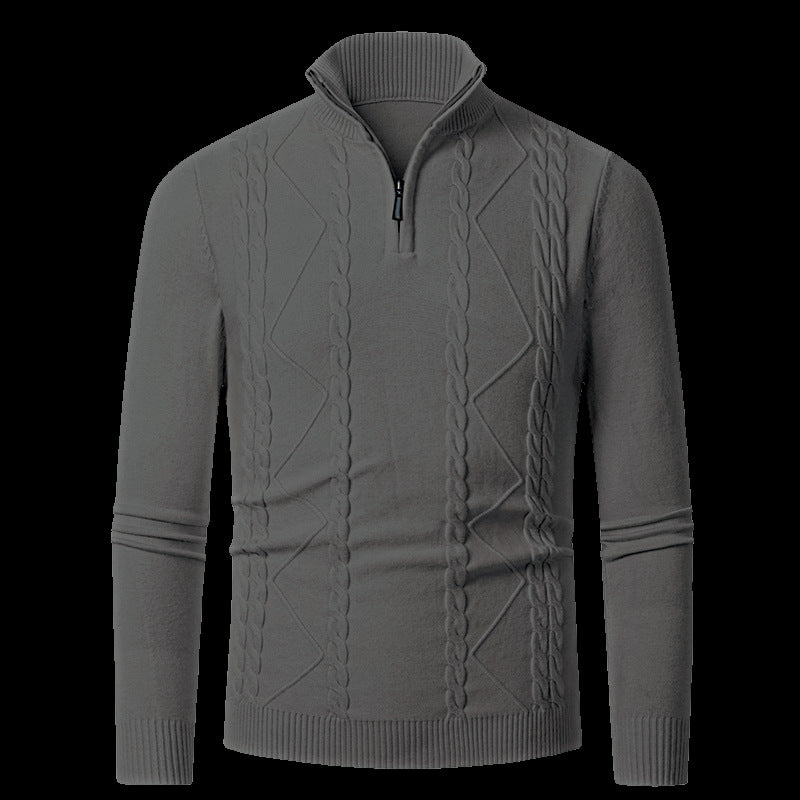 Men's knit sweater with zip closure trendy Lune London