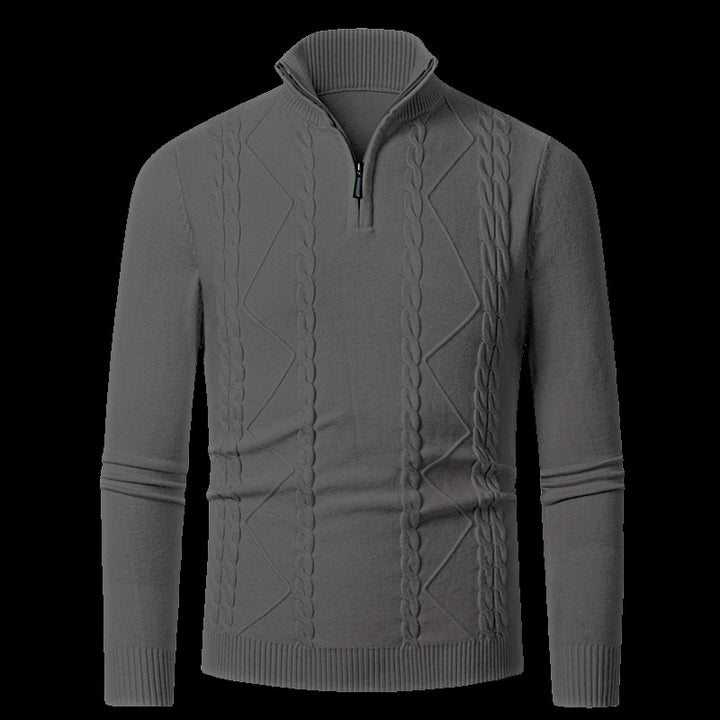 Men's knit sweater with zip closure trendy Lune London