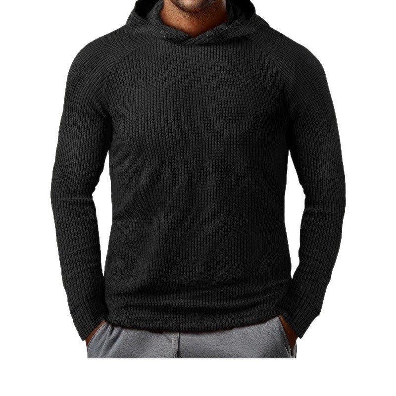 Men's casual hoodie in textured material Lune London