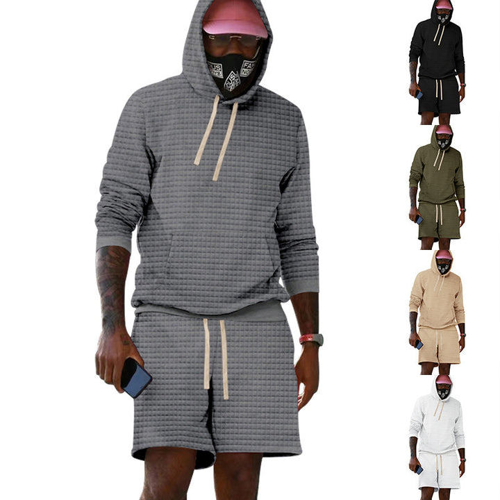 Casual men's set with structured hoodie and shorts Lune London