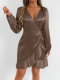 Lune London | Minidress with Long Sleeves and Ruffled Hem