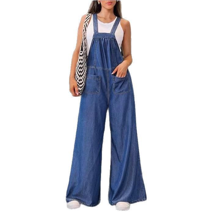 Women's overalls in wide-leg design with a relaxed fit, adjustable straps, and functional pockets Amarae