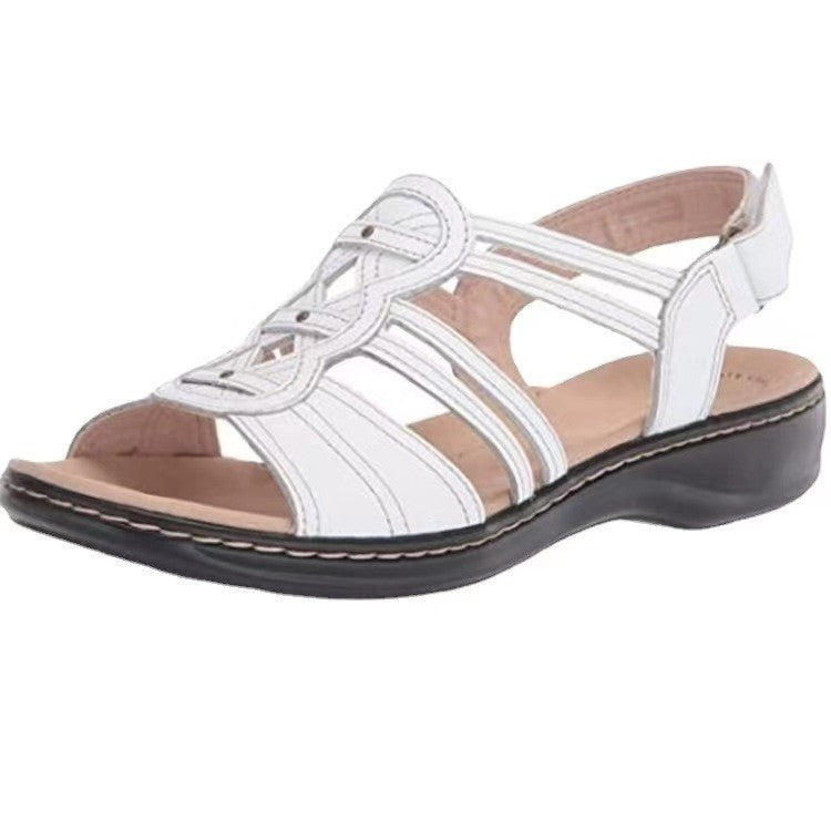 Women's heeled sandals with anatomical insole and adjustable strap Lune London