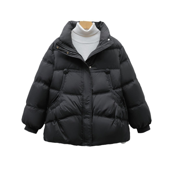 Bulky winter jacket for women with practical pockets and high collar Lune London