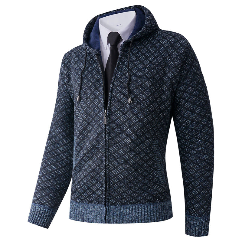 Stylish hooded jacket for men with structured pattern Lune London