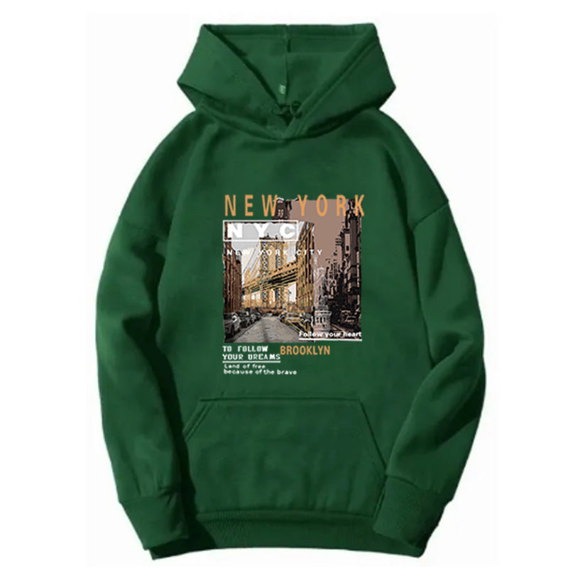 Women's hoodie with stylish New York print Chic & Stil