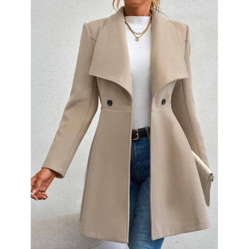 Elegant transition jacket for women with wide collar Lune London
