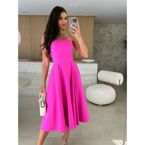 Women's Elegant Cocktail Dress with Strapless Design Amarae