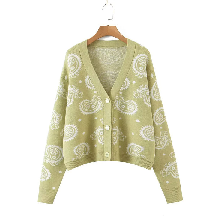 Lady vest with V-neck and floral patterns Lune London