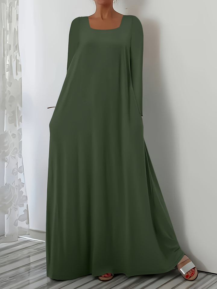 Lune London Loose Maxi Dress for Women with Practical Pockets
